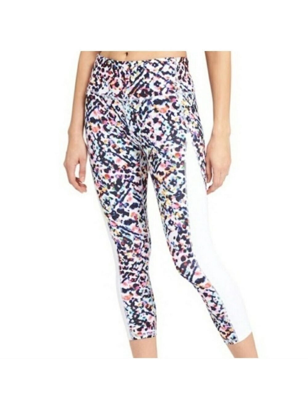 Athleta Watercolor Capri High Rise Chaturanga